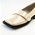 thumbnail image 5 of Women's Vintage Flat Loafers, Soft Cushioned Insole, Low Block Heel, Durable Rubber Outsole, Slip-On Comfort, Wide Toe Room, Casual Office Walking Shoes Beige G, 5 of 7