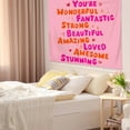 thumbnail image 2 of Preppy Pink Western Tapestry, Cowgirl Room Decor, All Y'all Are Welcome Western Girly Aesthetic Tapestries Wall Blanket for Girls Bedroom Dorm Apartment Decor, 2 of 5