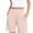 Pink, variant on Fashionmille Women's Bermuda Sweat Mid Long Length With Elastic Waist Shorts