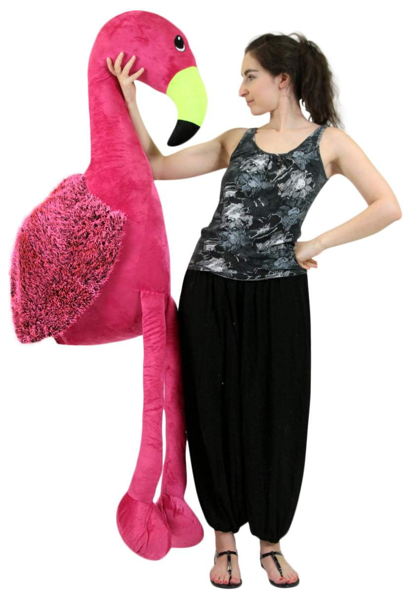 large stuffed flamingo