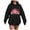 Black, variant on Towmus Womens Graphic Hoodies Rainbow Printed Hoodie Sweatshirt Casual Plus Size Pullover Long Sleeve Streetwear Drawstring Hoode