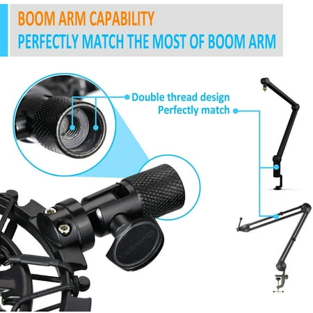 Blue Yeti X Shock Mount Latest Alloy Shockmount Reduces Vibration And Shock Noise Matching Boom Arm Mic Stand Designed For Blue Yeti X Microphone By Walmart Canada