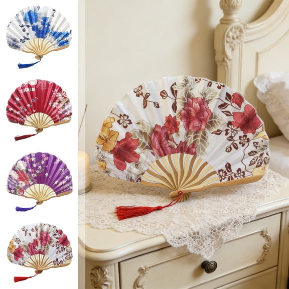 Wzzjkit Folding Hand Fan With Colorful Classical Style Folding Fan for Party Dancing Wedding and Home Decoration