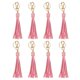 thumbnail image 1 of 8pcs Borlas de Cuero PU, Charm de Borla de 6" con Anillos de Llave para Hacer Joyería (Rosa), 1 of 6