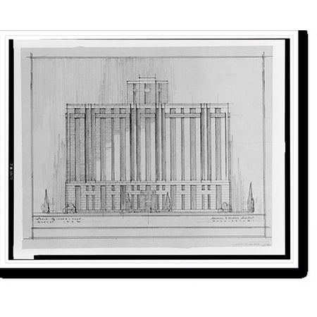 Historic Print, [Apartment house (St. Moritz Apartments") for Mr. McGill, I Street, N.W., Washington, D.C. Front elevation]", 18" x 24"