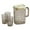 Beige-268, variant on Plastic Beverage Pitcher, Transparent Water Jug with Lid and Handle, 2000ml Capacity Ribbed Design for No-slip Grip, Dishwasher Safe and Leakproof for Easy Cleaning, Ideal for Home Bars,