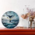 thumbnail image 6 of Whale Tail Sea Black 10 inch Wall Clocks Non Ticking Easy to Read Battery Decorative for Home Bathroom Kitchen Bedroom Living Room, 6 of 8