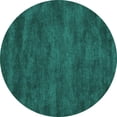 thumbnail image 1 of Ahgly Company Indoor Round Abstract Turquoise Blue Contemporary Area Rugs, 7' Round, 1 of 4