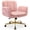 Pink, variant on COOLHUT Criss Cross Office Chair, PU Leather Vanity Chair with Armrests and Wheels, Comfy Adjustable Swivel Ergonomic Criss Cross Chair for Home Office Bedroom Makeup, Beige