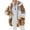 Khaki, variant on Womens 2023 Winter Fuzzy Fleece Jacket Hooded Color Block Patchwork Cardigan Coats Outerwear with Pockets Pink S