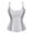 White, variant on Women's Lace up Gothic Jacquard Shoulder Straps Tank Overbust Bodyshaper Corset Bustiers Top, Green Size L