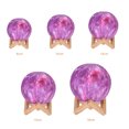 thumbnail image 3 of 12 cm de diámetro USB recargable Luna Noche Lámpara Dormitorio Decoración con soporte de madera Abanopi 12 cm de diámetro, 3 of 7