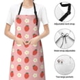 thumbnail image 6 of Cauagu Strawberry Aprons with Pockets,Waterproof Apron for Women,Kitchen Cooking Apron Adjustable Bib Aprons Chef Apron for Cooking,Drawing,Crafting, 6 of 8