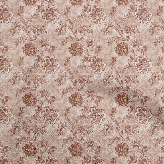 oneOone Rayon Brown Fabric Batik Fabric For Sewing Printed Craft Fabric By The Yard 56 Inch Wide