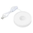 thumbnail image 1 of Unique Bargains 4' Wooden LED Light Base Light Display Base Stand for 3D Crystal Glass Aroma Stone, White, Colorful Light, 1 of 6