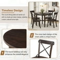 Atumon 5 Piece Round Dining Room Set, Dining Table Set with 4 Chairs