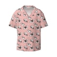 thumbnail image 5 of Daiia French Bulldog 1 Men's Linen Shirts Short Sleeve Casual Shirts Button Down Shirt for Men Beach Summer Wedding Shirt-X-Large, 5 of 6