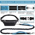 thumbnail image 2 of LAICAIW Hands Free Dog Leash for Running Walking Jogging Training Hiking, Retractable Bungee Dog Running Waist Leash for Medium to Large Dogs, Adjustable Waist Belt with Pack, Reflective Stitches, D, 2 of 7