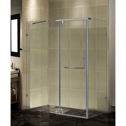 Aston 60 X 75 Pivot Semi Frameless Shower Door Walmart Com Walmart Com