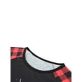 thumbnail image 6 of Meihuid Matching Family Pajamas Sets Christmas PJ's with Letter and Plaid Printed Long Sleeve Tee and Bottom Loungewear, 6 of 9