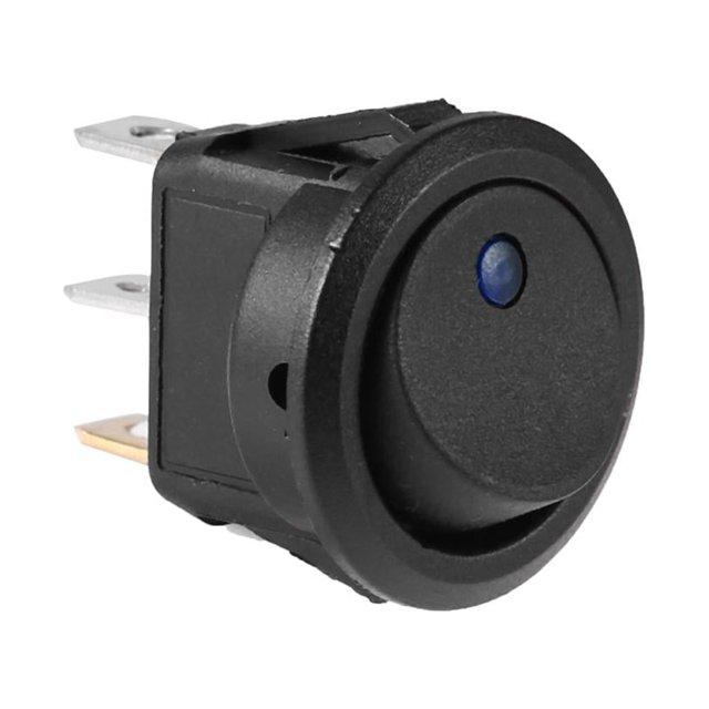 20A 12V 3 Pin Cars Auto Boat On Off Round Dot LED Light Rockers Interruptor de palanca