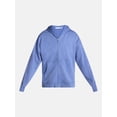 thumbnail image 6 of No Boundaries Boxy Oversized Fit Fleece Zip Hoodie Sweatshirt with Long Sleeves, Men's XS-4XLT, 6 of 6