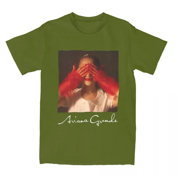 Camisetas con estampado del nuevo álbum de Ariana Grande para hombre, de algodón, de manga corta, geniales, tallas grandes 5XL y 6XL.
