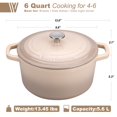 thumbnail image 2 of Set Dutch Oven VORRINGARD de hierro fundido esmaltado, 6 litros, con masa madre, 2 of 8