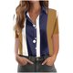 thumbnail image 5 of Blusas para las mujeres Casual manga corta impresa con botón de bolsillo, camiseta cómoda para primavera verano, 5 of 7
