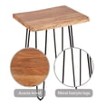 thumbnail image 5 of Alaterre Furniture 27” Tall Natural Edge End Table with Metal Hairpin Legs, 5 of 13