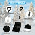 thumbnail image 5 of Vivicreate Small Snow Shovel for Kids & Adults, Lightweight Aluminum Snow Shovel with Durable PP Blade, Detachable Handle for Car, Driveway & Yard | Pala de Nieve Portátil para Auto y Niños, 5 of 8