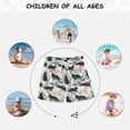 thumbnail image 5 of FORMRS Boys Swim Trunks Quick Dry Mesh Lining Beach Boardshorts, Sizes XS-XL, Black Floral Cat Pattern, 5 of 6