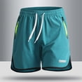 thumbnail image 4 of Sheghy Athletic Shorts 100%Cotton Men's Solid Color Casual Sports Elastic Waist Drawstring Pocket Shorts, 4 of 9