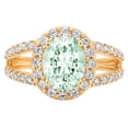 thumbnail image 7 of Halo Engagement Ring for Women - 2.6ct Simulated Green Diamond in 14K Yellow Gold Promise Ring, 7 of 7
