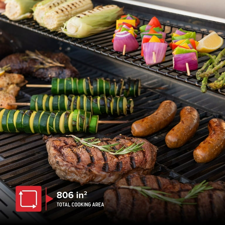 Nexgrill Deluxe 6-Burner Propane Gas Grill, Ceramic Searing Burner