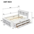 thumbnail image 4 of Triple Tree Wood Platform Kids Bed with Underbed Storage, White, 4 of 7