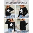 thumbnail image 5 of Women's Off The Shoulder Sweaters Cute Fall Tunic Tops Knitted Pullover Sweater, 5 of 5
