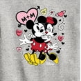 thumbnail image 3 of Disney - Mickey Minnie Heart - Toddler & Youth Crewneck Fleece Sweatshirt, 3 of 5