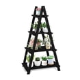 thumbnail image 4 of Fionafurn Black 4-Tier 40'' Ladder Shelf Bookshelf, 4 of 11