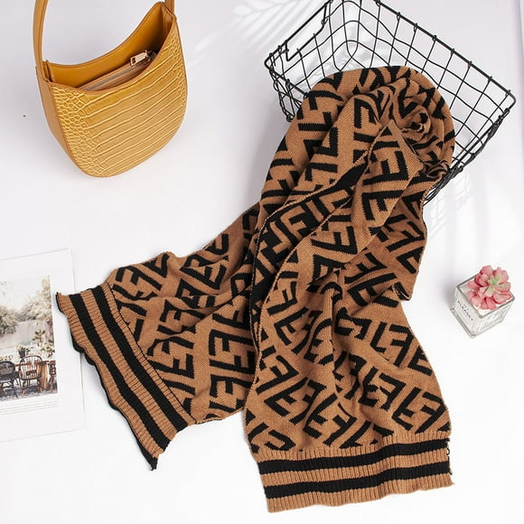 ShenMo Curry Acrylic Scarf For Women Autumn And Winter Medium Long Warm Shawl Winter Warmth Supplies