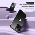 thumbnail image 6 of Compatible with iPhone 15 Plus Case with Camera Lens Protector, Aluminum Metal Frameless, Borderless Design, Slim Thin & Lightweight, Shockproof Bumper Cover, for Women and Men (Black), 6 of 14