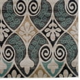 thumbnail image 3 of Milan Power Loomed Rug, Black/Turquoise, 3 of 3