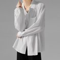 thumbnail image 3 of Lightweight Mens Long Sleeve Casual Shirt with Stripes for Everyday Use, 3 of 10