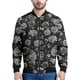 thumbnail image 4 of Chaquetas con gráficos de rosas de moda para hombres, sudaderas casuales de tendencia de manga larga con estampado floral 3D, ropa de calle holgada, chaqueta bomber genial, 4 of 4