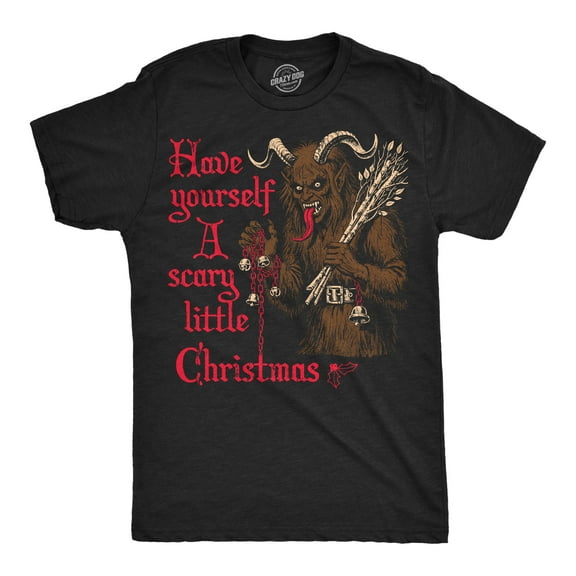 Mens Funny T Shirts Have Yourself A Scary Little Christmas Sarcastic Krampus Graphic Novelty Tee For Men Graphic Tees