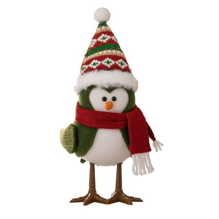 

Thhvdrg Clearance Christmas Table Decorations Birds White Fabric Bird with Red Scarf Winter Standing Bird Figurine Featherly Friends Birds Ornaments for Home Kitchen Mantel Desk Party Ornament