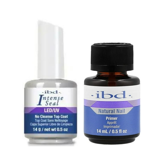 IBD - LED/UV Intense Seal (60505) & Natural Nail Primer (60830 ) - Combo Pack 0.5 oz each