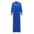 thumbnail image 3 of DayScoop Men's Halloween Black Pastor Robe with Gold Trim Cross Pattern Religious Priest Cosplay Outfit for Theme Costume Party, 3 of 4