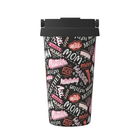 

KLL Various Languages Mother Pattern Stainless Steel Vacuum Insulated Tumbler - Carry Insulated Coffee Mug - Reusable Insulated Cold Brew Iced Coffee Cup Thermos