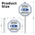 thumbnail image 2 of Premises Are Under Video & Audio Surveillance (10 Pack) 10 inch X 10 inch Octagon Aluminum Metal Signs with Aluminum Mounting Stakes Weather Resistant UV Protected for Workplace Private, 2 of 8